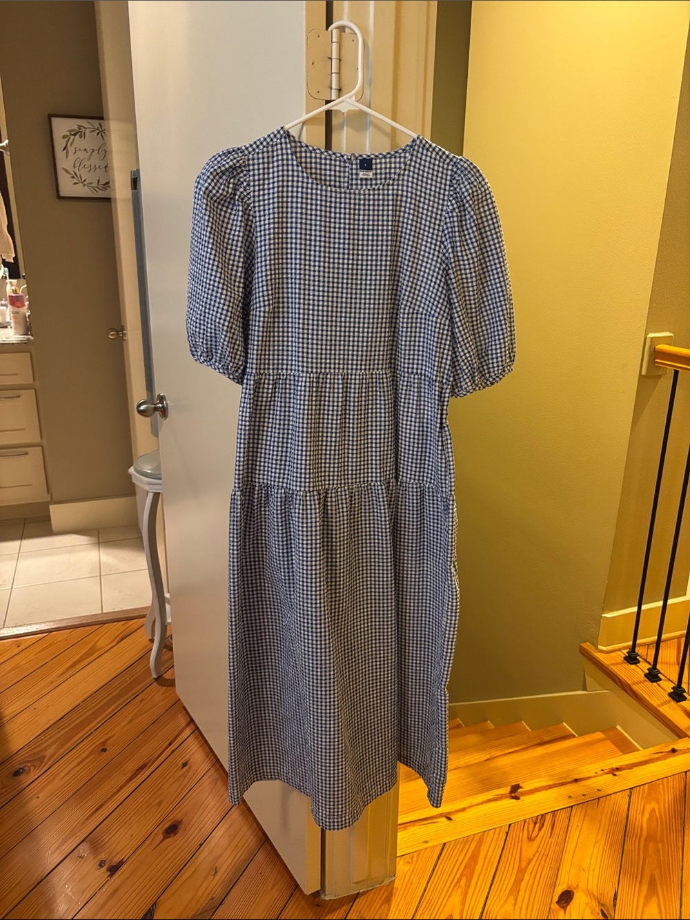 Old Navy Blue and White Gingham Dress